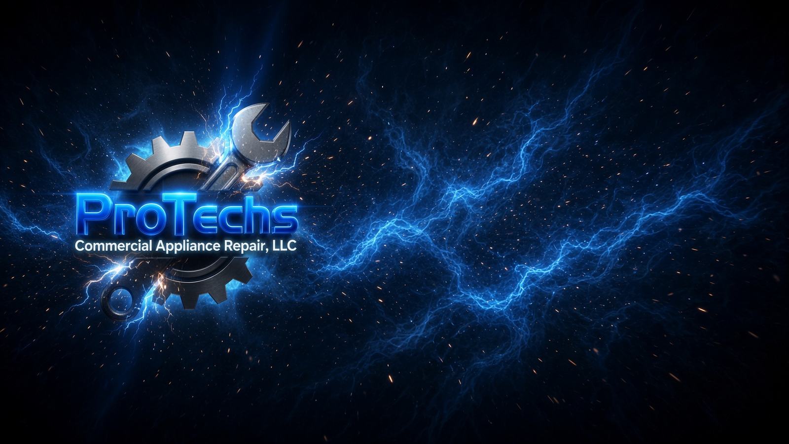 ProTechs Commercial Appliance Repair, LLC emblem with blue lightning